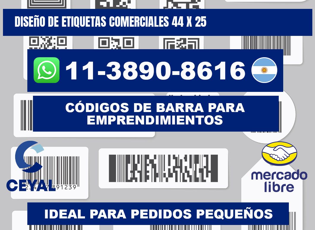 diseño de etiquetas comerciales 44 x 25
