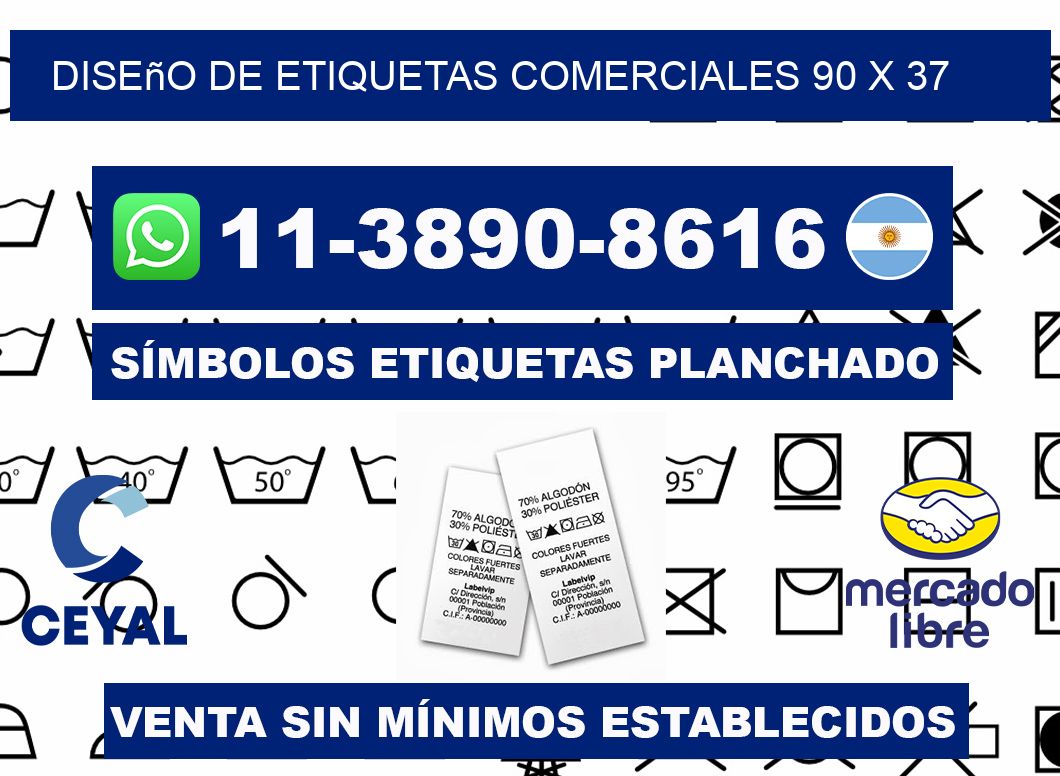 diseño de etiquetas comerciales 90 x 37