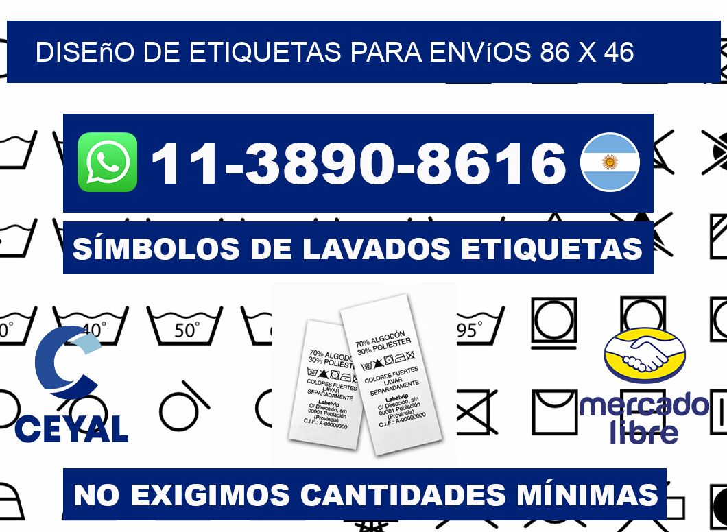 diseño de etiquetas para envíos 86 x 46