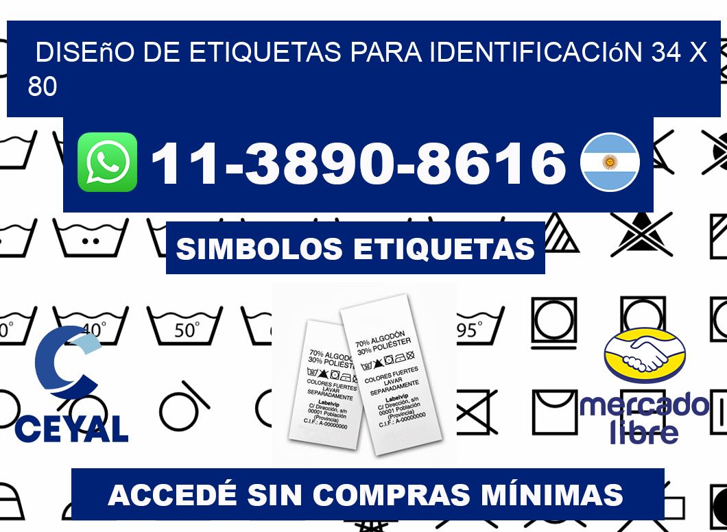 diseño de etiquetas para identificación 34 x 80