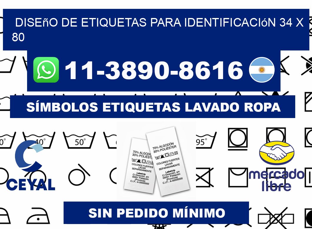 diseño de etiquetas para identificación 34 x 80