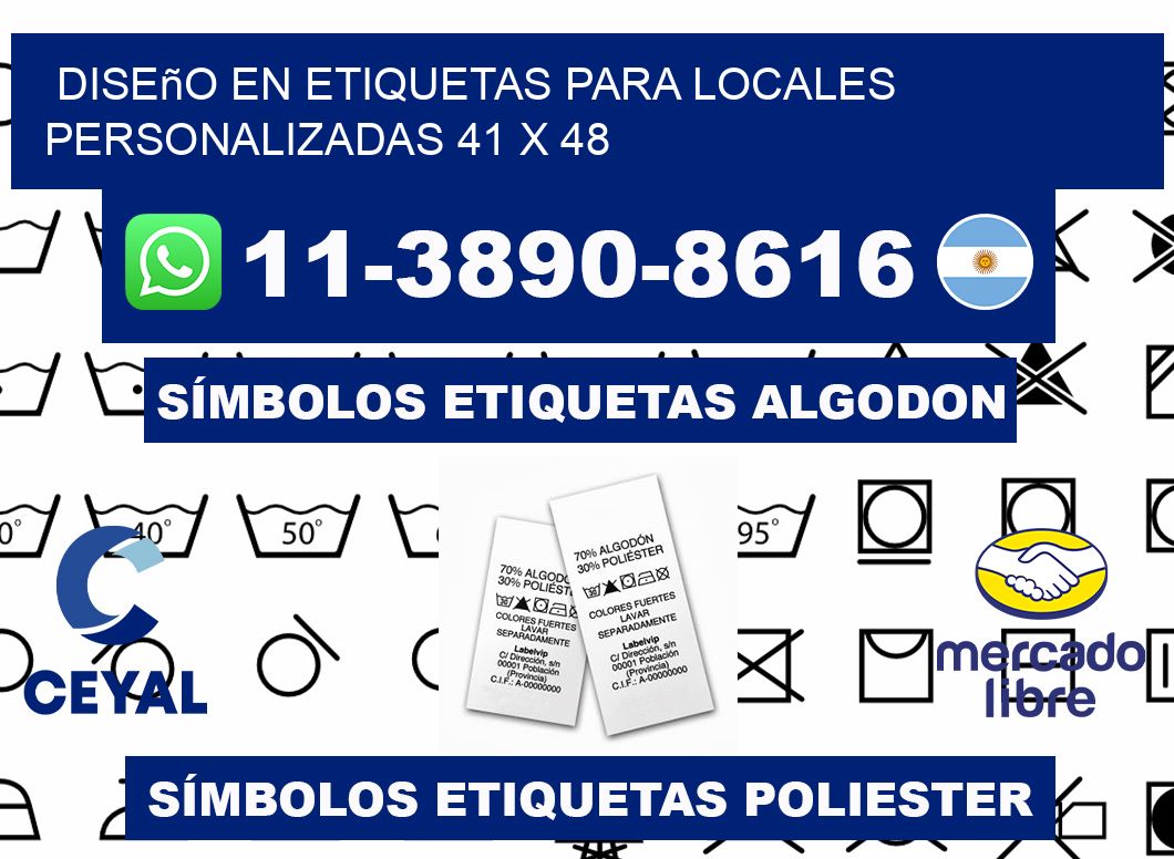 diseño en etiquetas para locales personalizadas 41 x 48