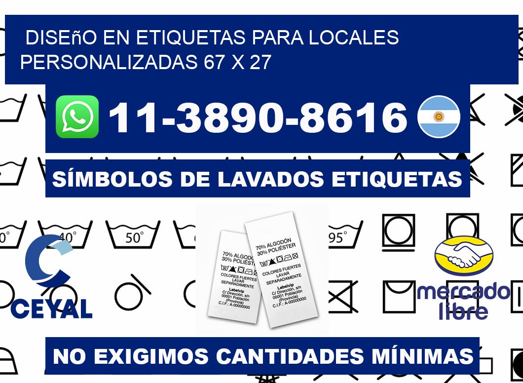 diseño en etiquetas para locales personalizadas 67 x 27