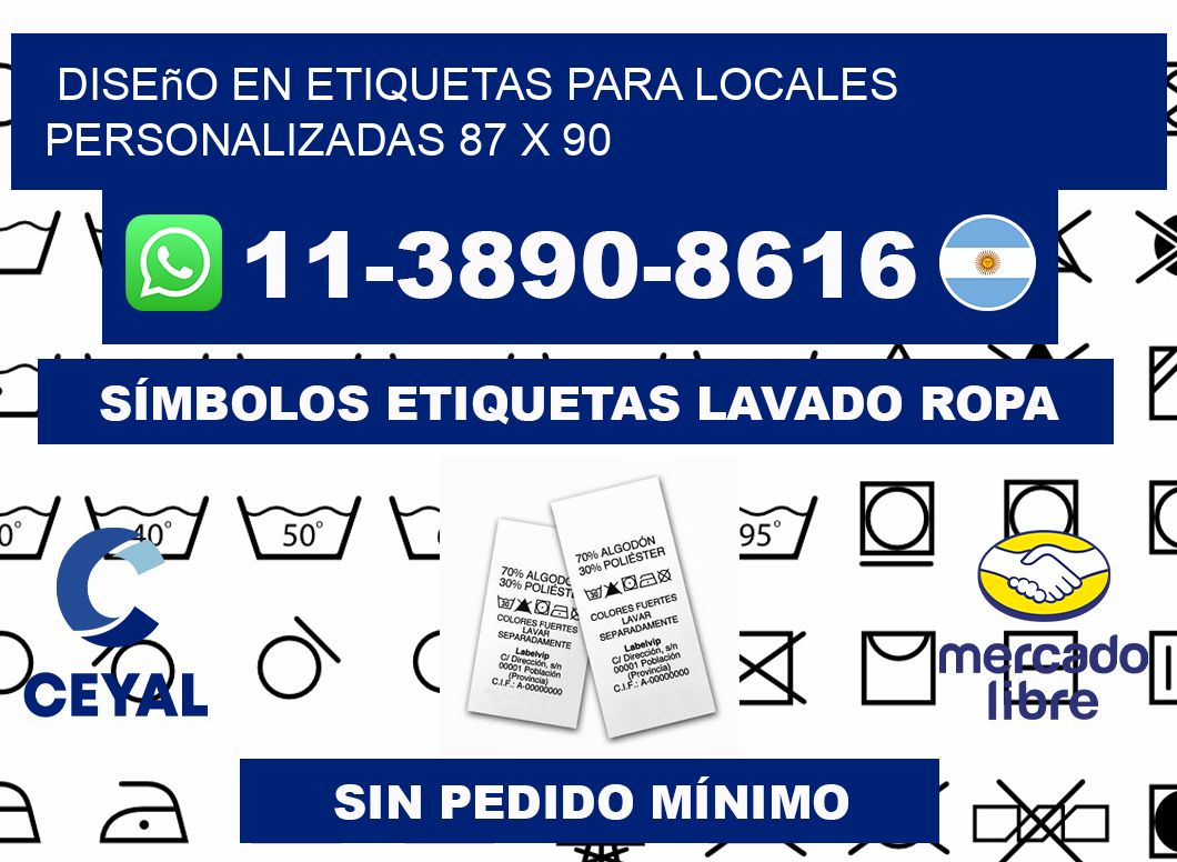 diseño en etiquetas para locales personalizadas 87 x 90