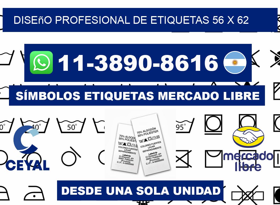 diseño profesional de etiquetas 56 x 62