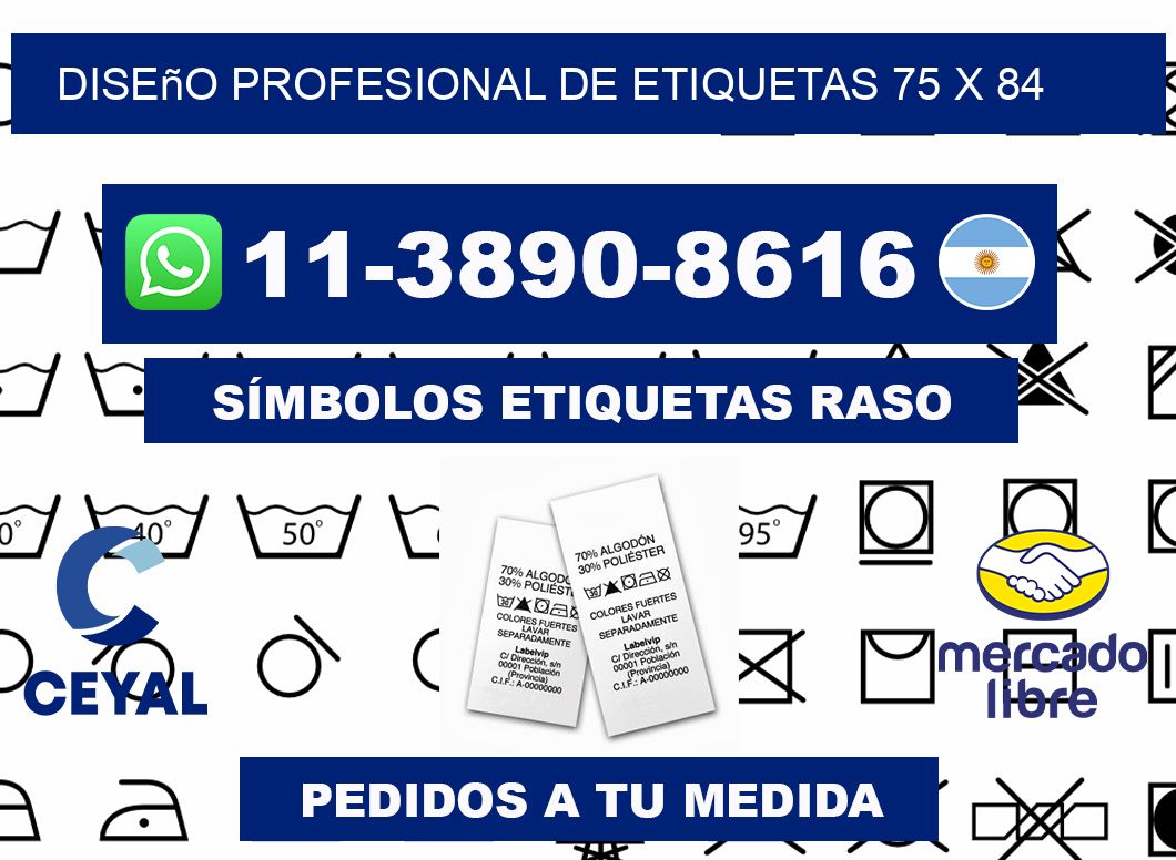 diseño profesional de etiquetas 75 x 84