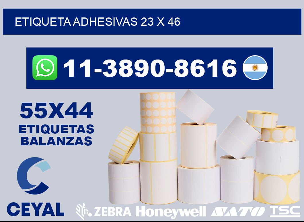 etiqueta adhesivas 23 x 46