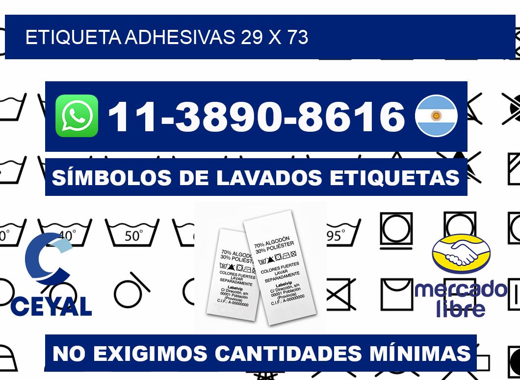 etiqueta adhesivas 29 x 73