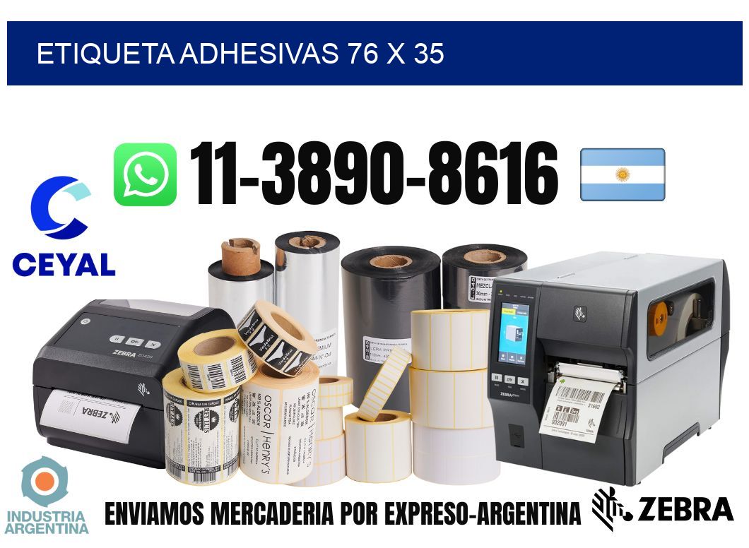 etiqueta adhesivas 76 x 35
