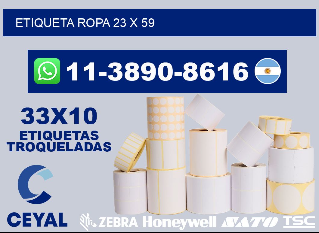 etiqueta ropa 23 x 59