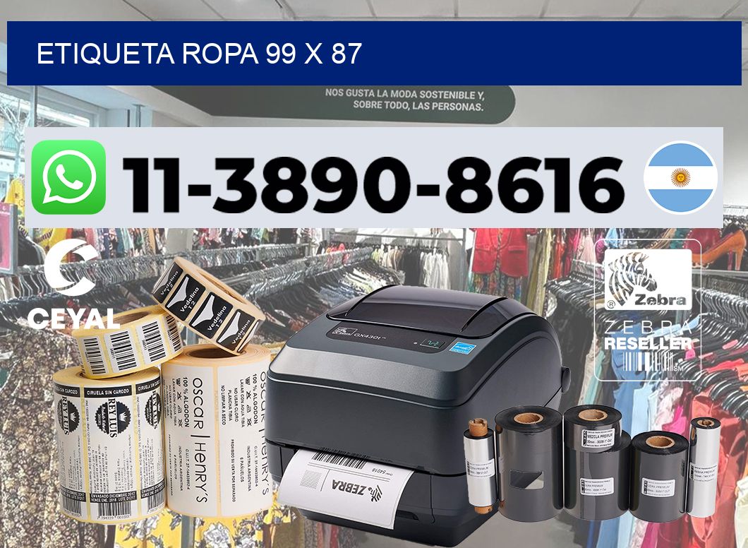 etiqueta ropa 99 x 87