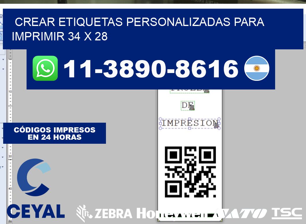 Crear etiquetas personalizadas para imprimir 34 x 28