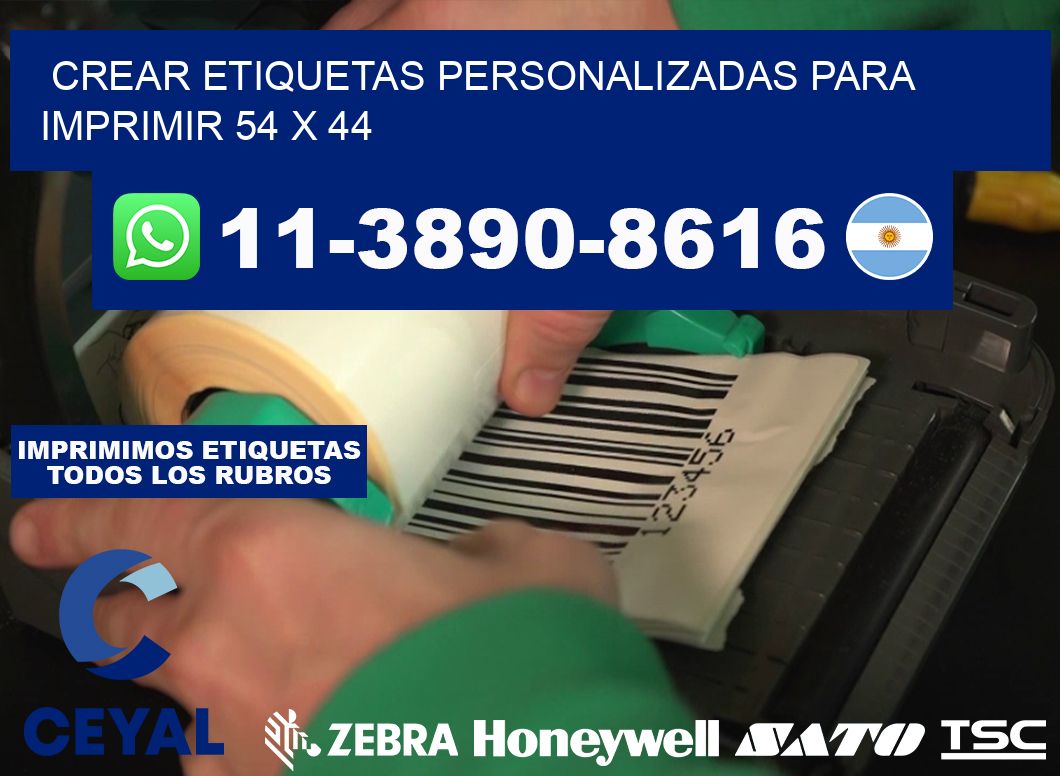 Crear etiquetas personalizadas para imprimir 54 x 44