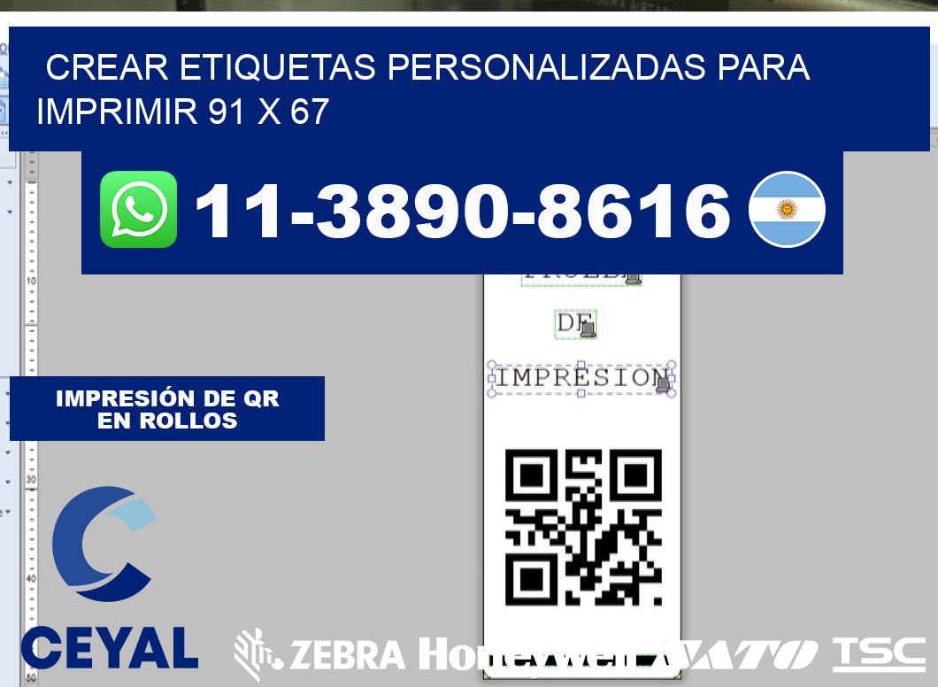 Crear etiquetas personalizadas para imprimir 91 x 67