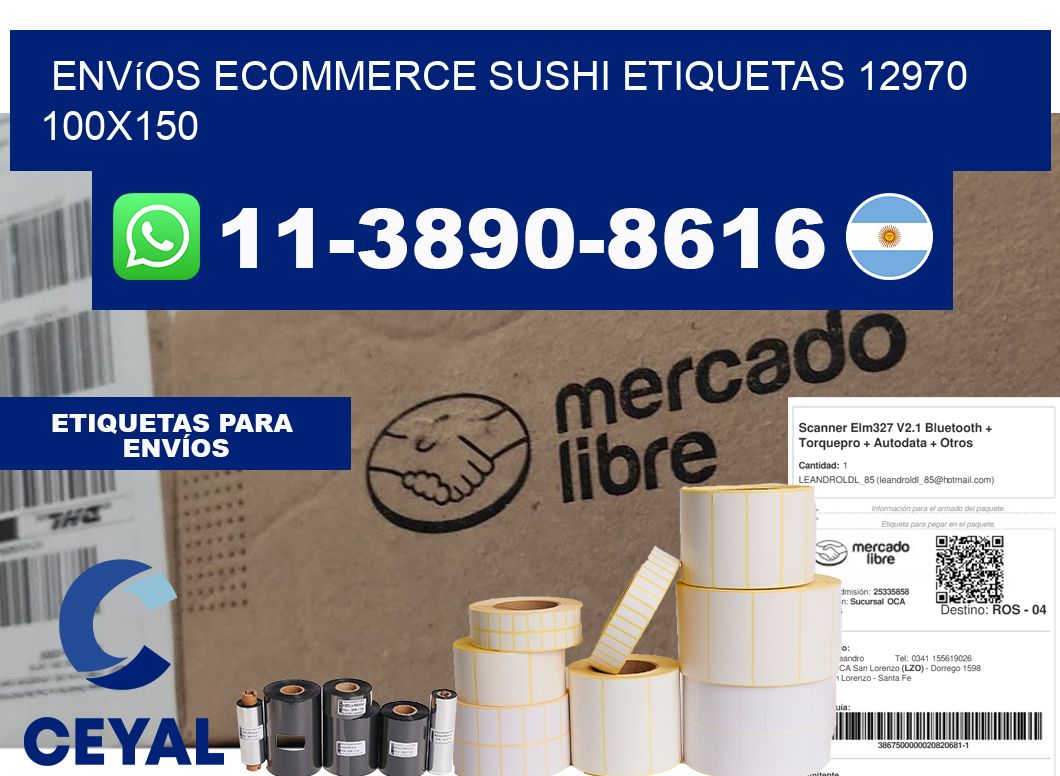 Envíos Ecommerce sushi etiquetas 12970 100x150