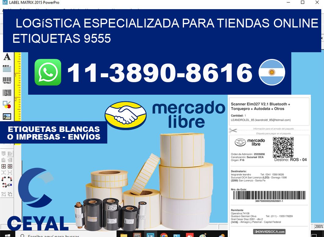 Logística especializada para tiendas online etiquetas 9555