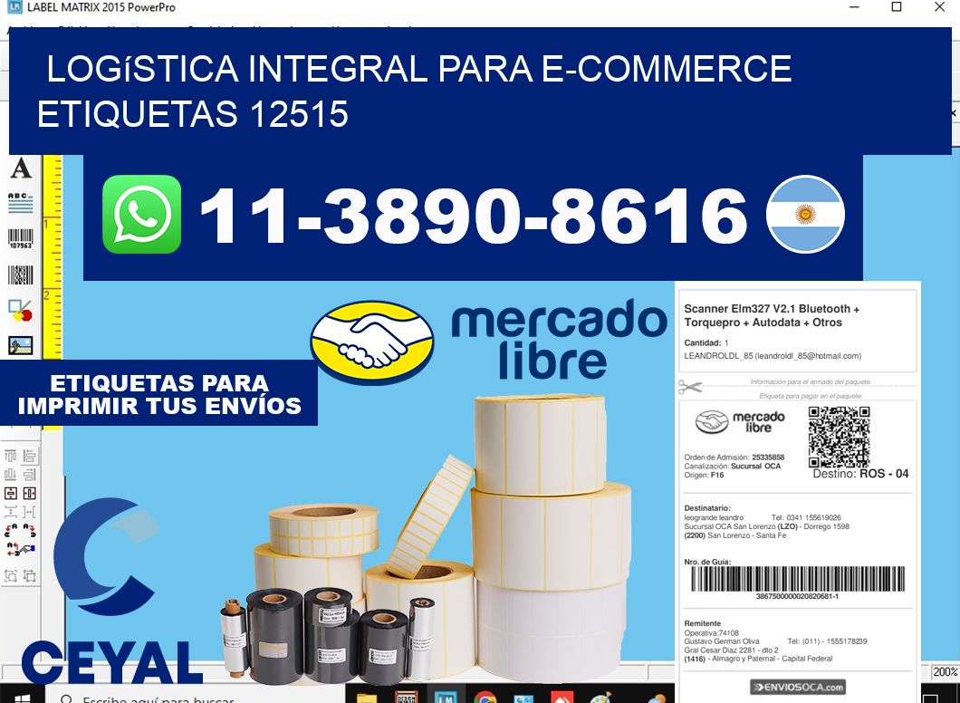 Logística integral para e-commerce  etiquetas 12515