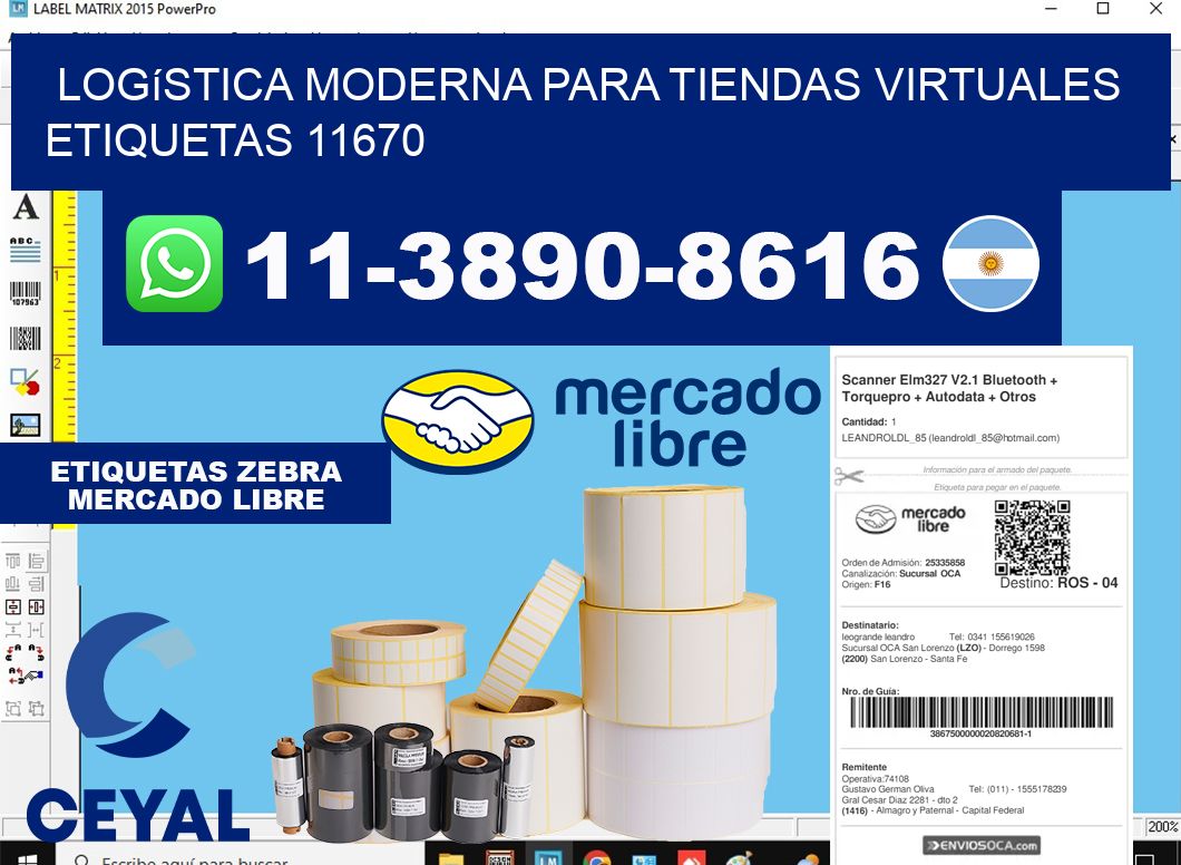 Logística moderna para tiendas virtuales  etiquetas 11670