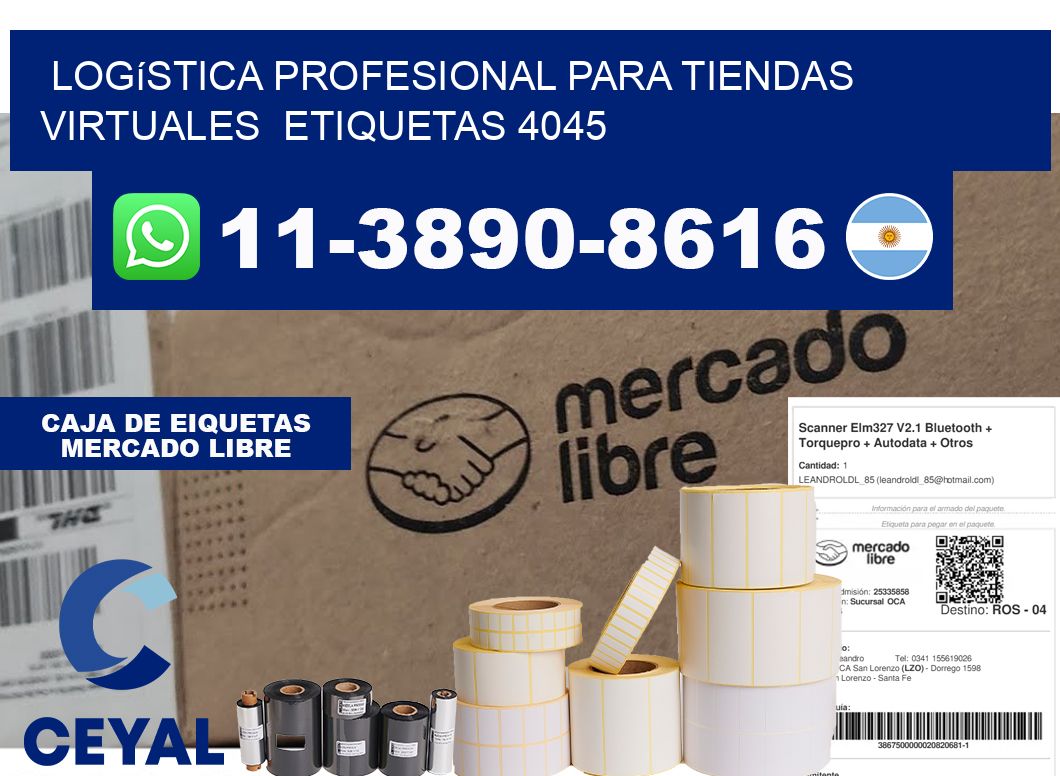 Logística profesional para tiendas virtuales  etiquetas 4045