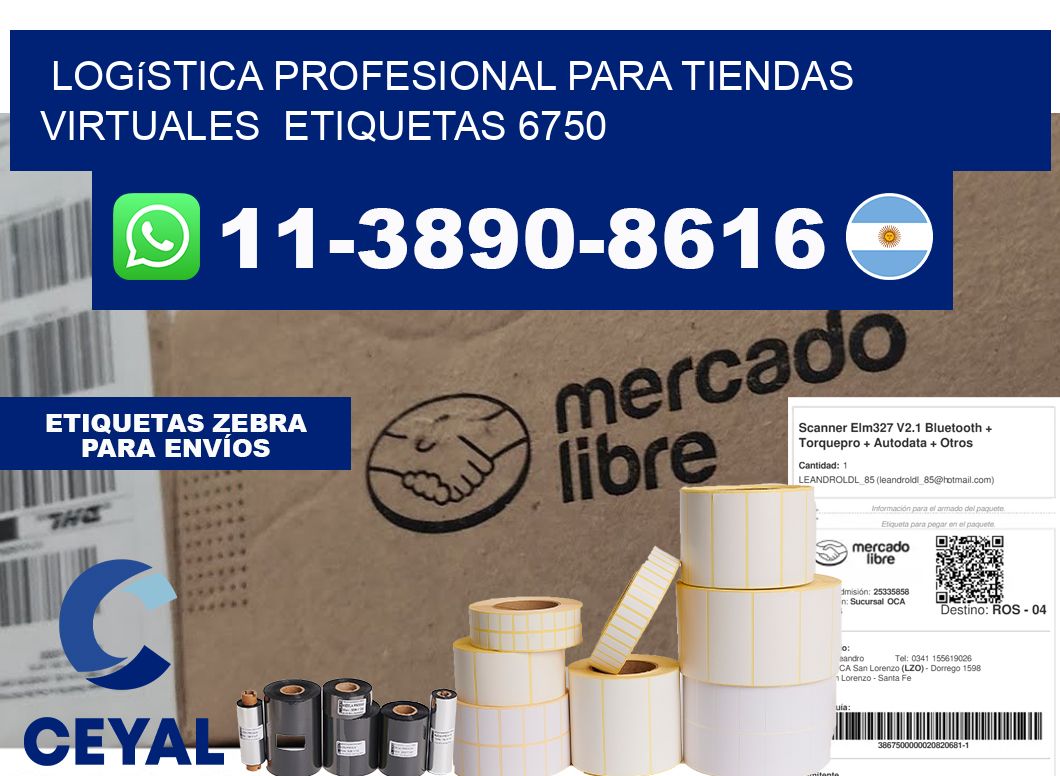 Logística profesional para tiendas virtuales  etiquetas 6750