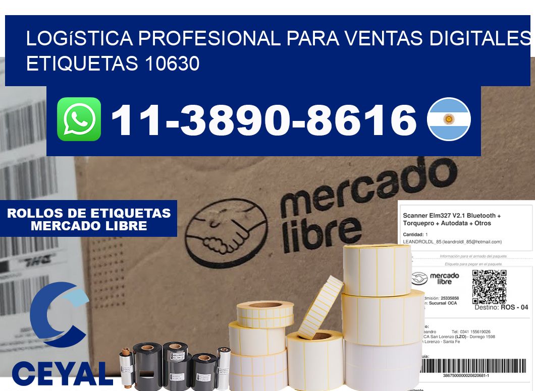 Logística profesional para ventas digitales  etiquetas 10630
