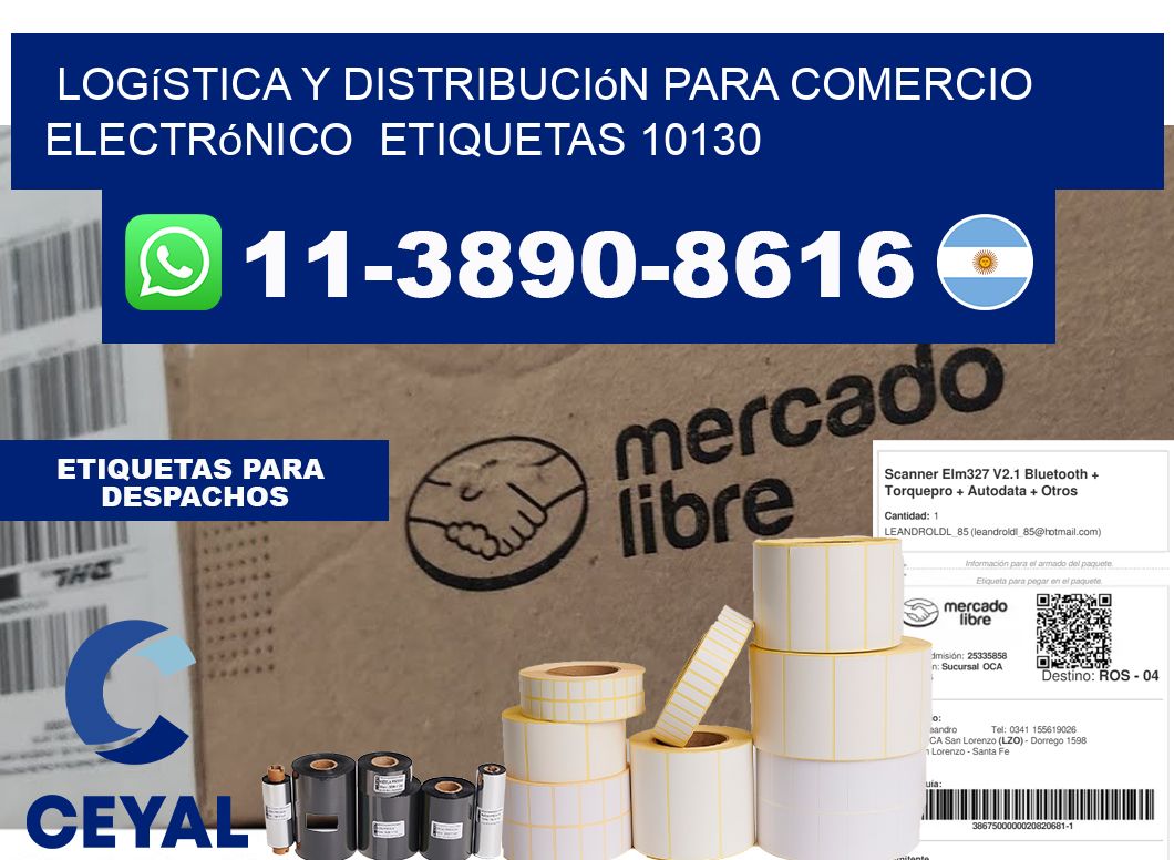 Logística y distribución para comercio electrónico  etiquetas 10130