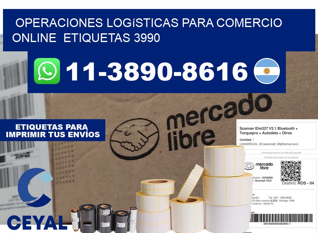 Operaciones logísticas para comercio online  etiquetas 3990