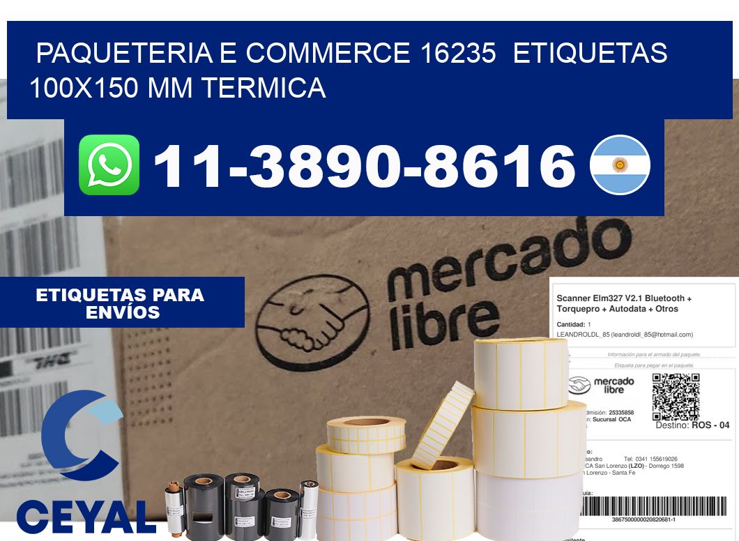 Paqueteria e commerce 16235 etiquetas 100x150 mm termica