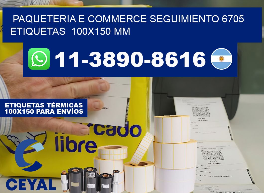 Paqueteria e commerce seguimiento 6705   etiquetas  100×150 mm