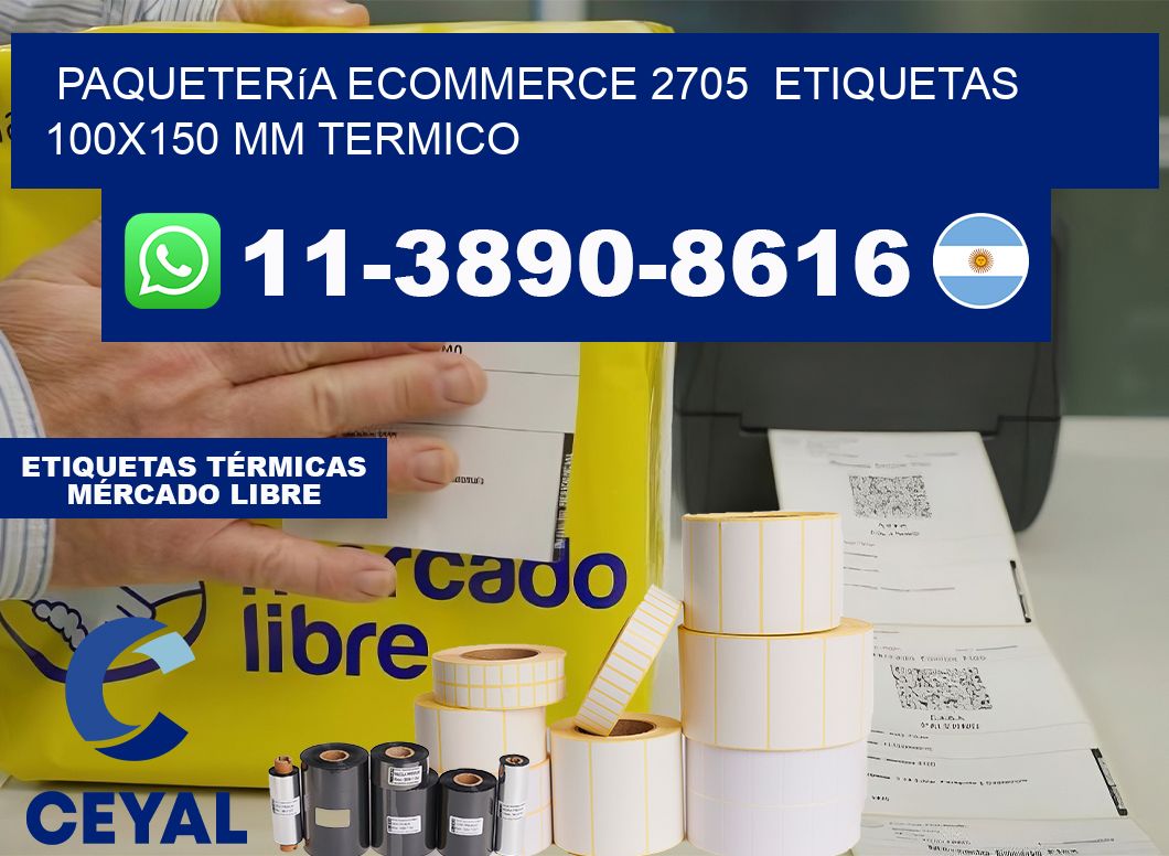 Paquetería eCommerce 2705  etiquetas 100×150 mm termico