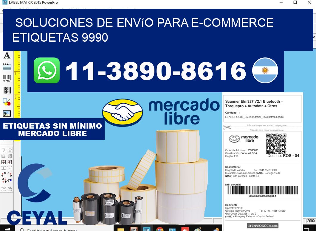 Soluciones de envío para e-commerce etiquetas 9990