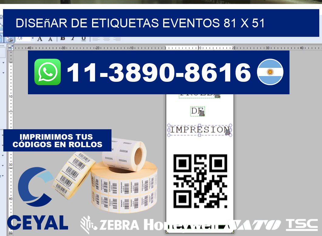 diseñar de etiquetas eventos 81 x 51