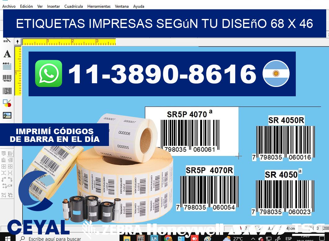 etiquetas impresas según tu diseño 68 x 46