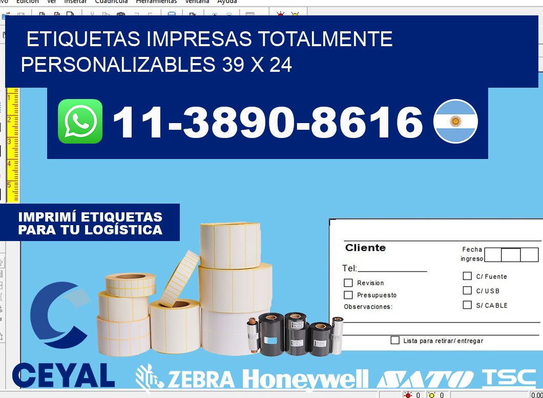 etiquetas impresas totalmente personalizables 39 x 24