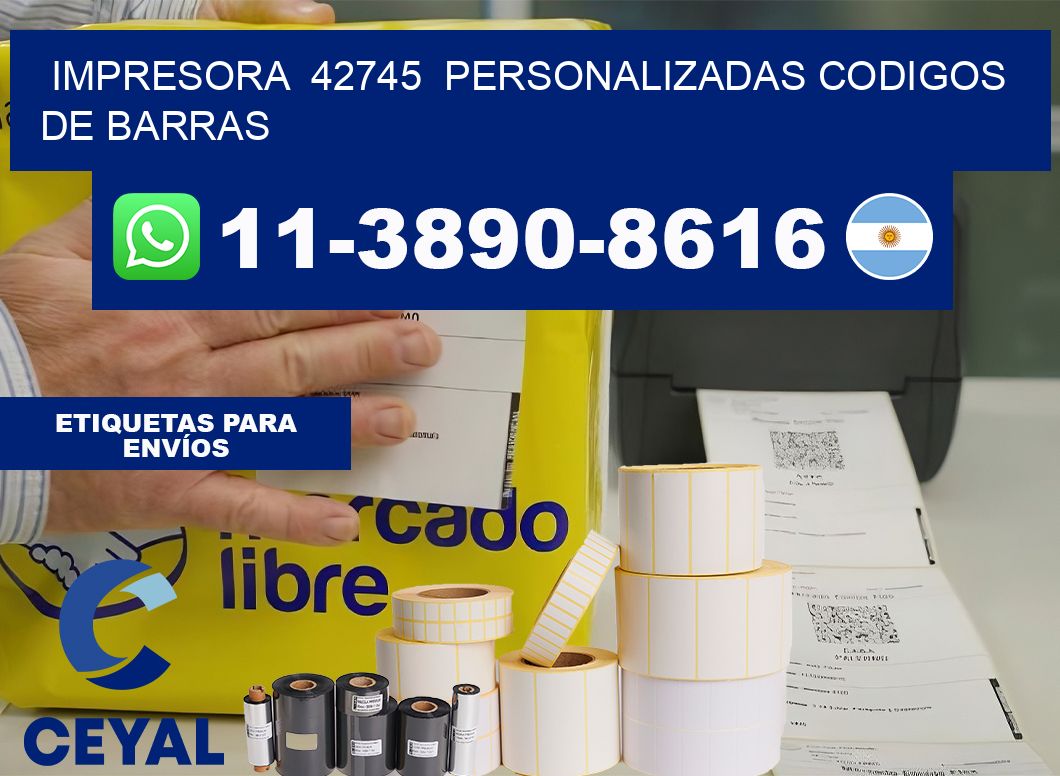 impresora  42745  personalizadas codigos de barras