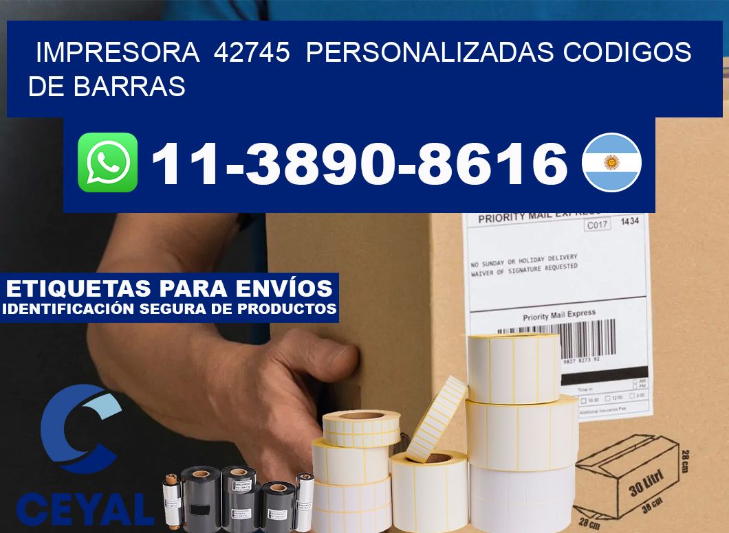 impresora  42745  personalizadas codigos de barras