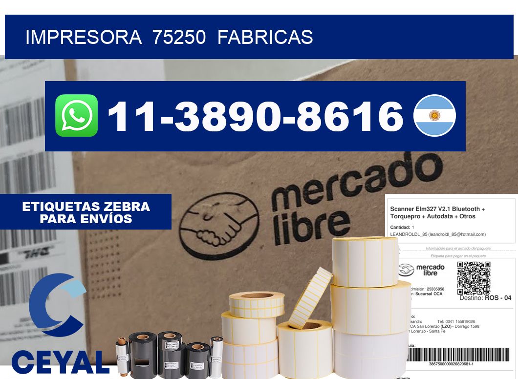 impresora  75250  fabricas