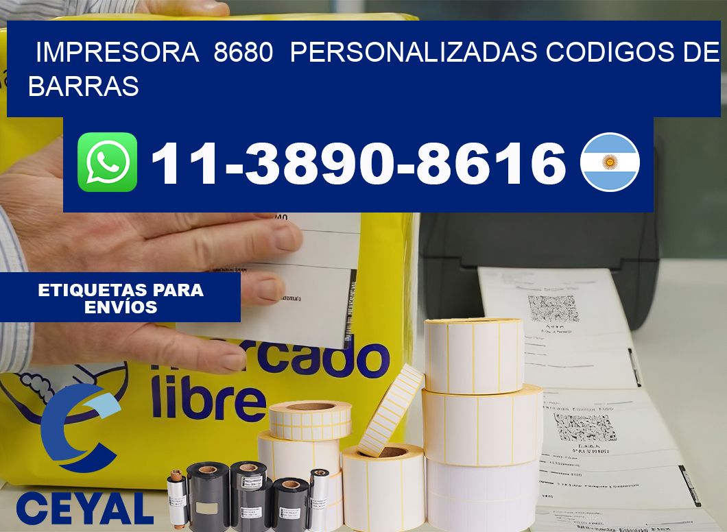 impresora  8680  personalizadas codigos de barras