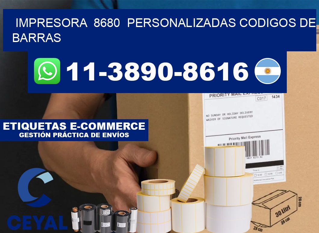 impresora  8680  personalizadas codigos de barras