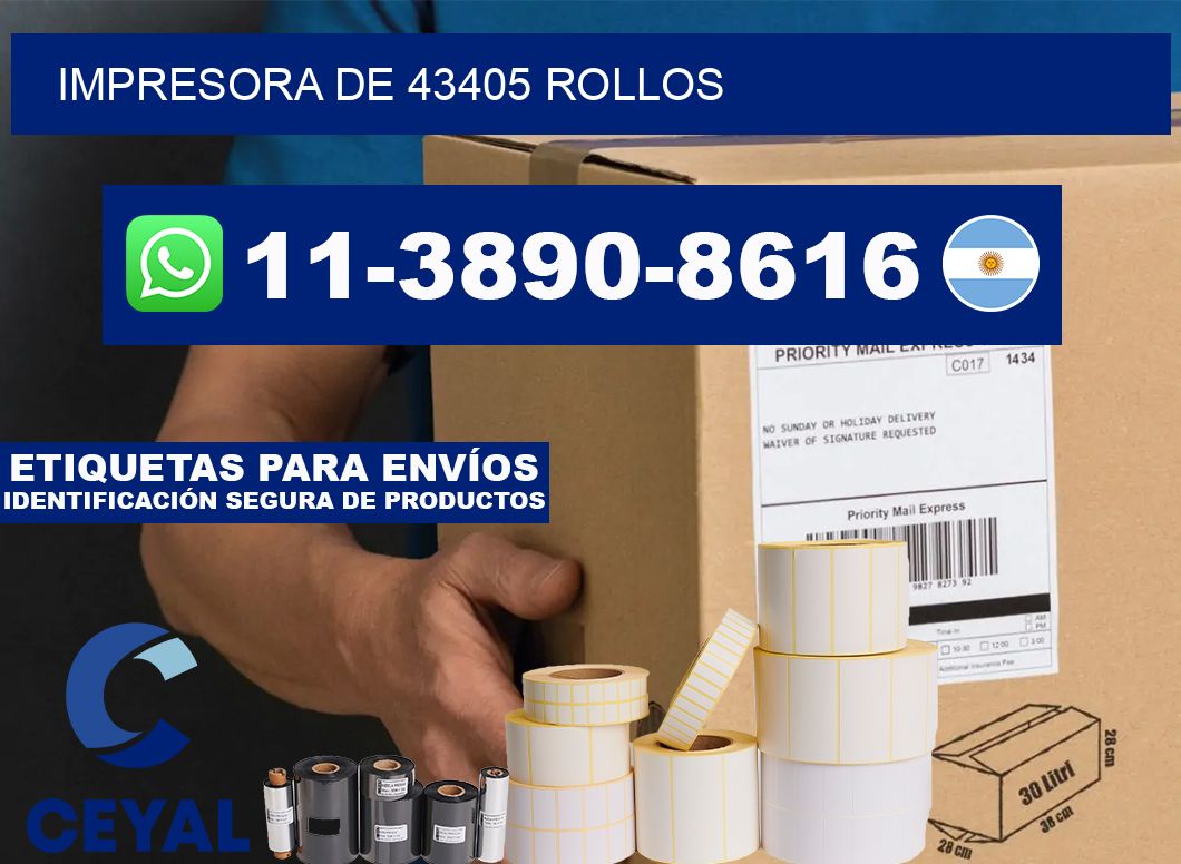 impresora de 43405 rollos