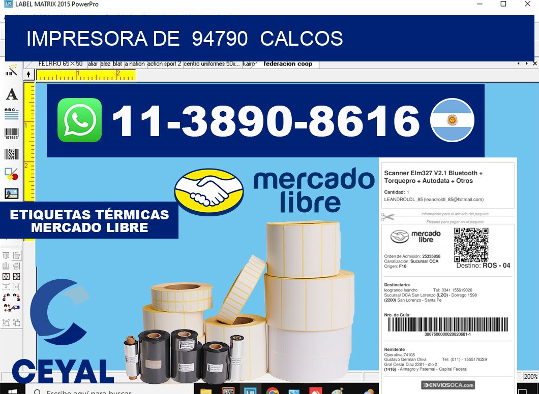 impresora de  94790  calcos