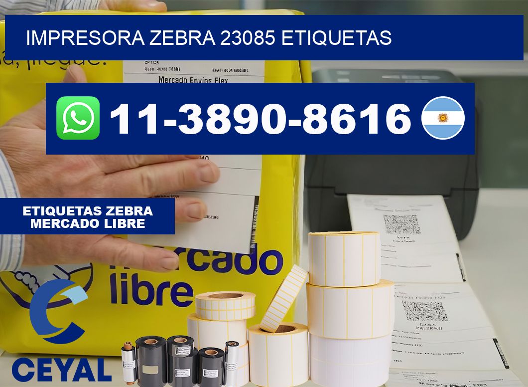 impresora zebra 23085 etiquetas