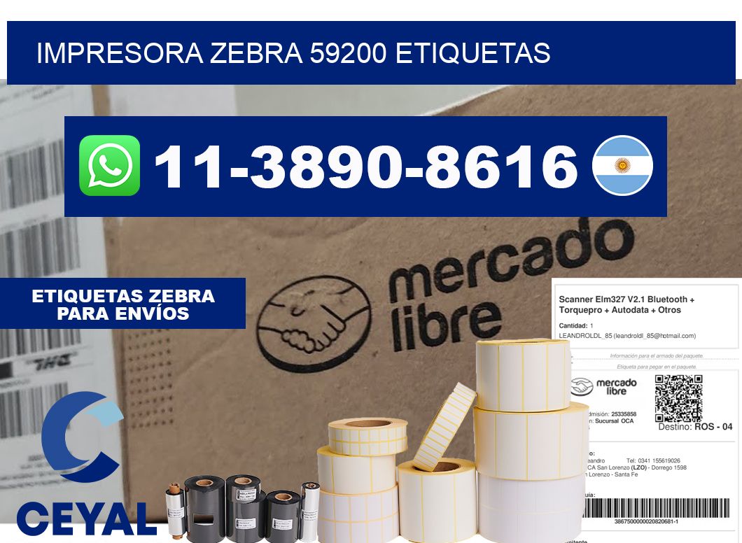 impresora zebra 59200 etiquetas