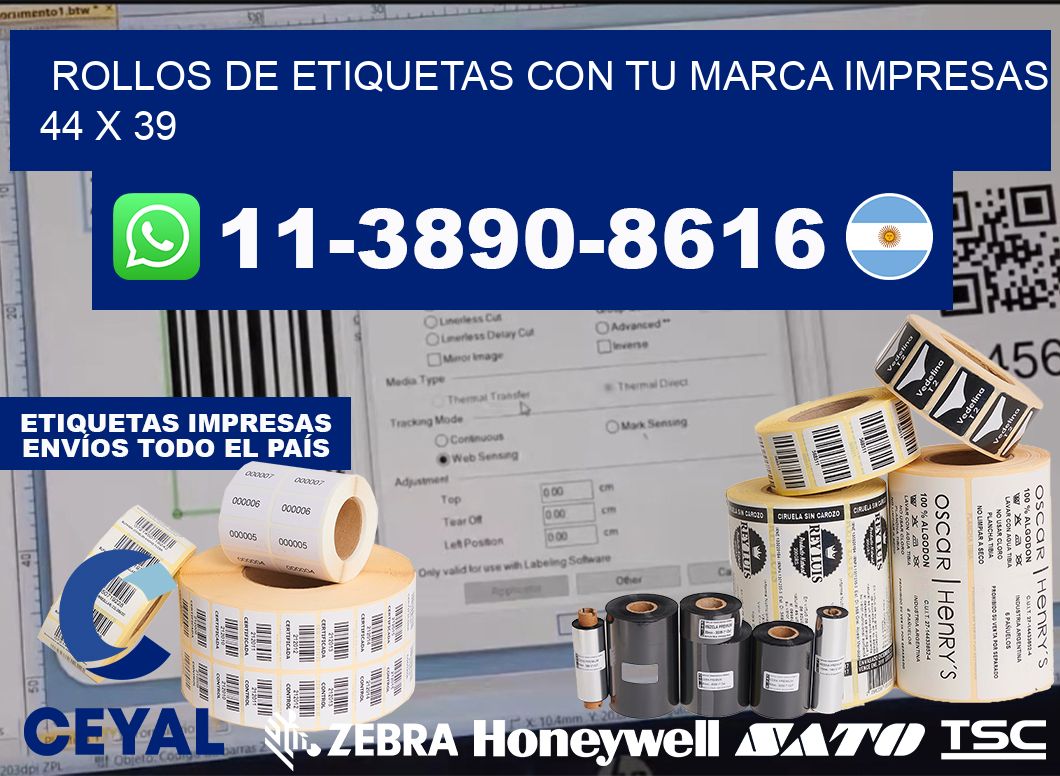 rollos de etiquetas con tu marca impresas 44 x 39