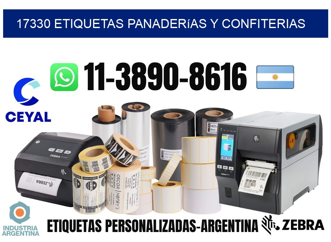 17330 etiquetas panaderías y confiterias