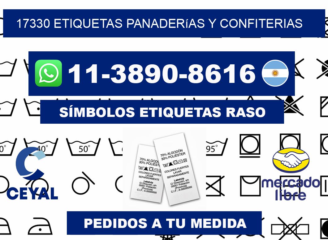 17330 etiquetas panaderías y confiterias