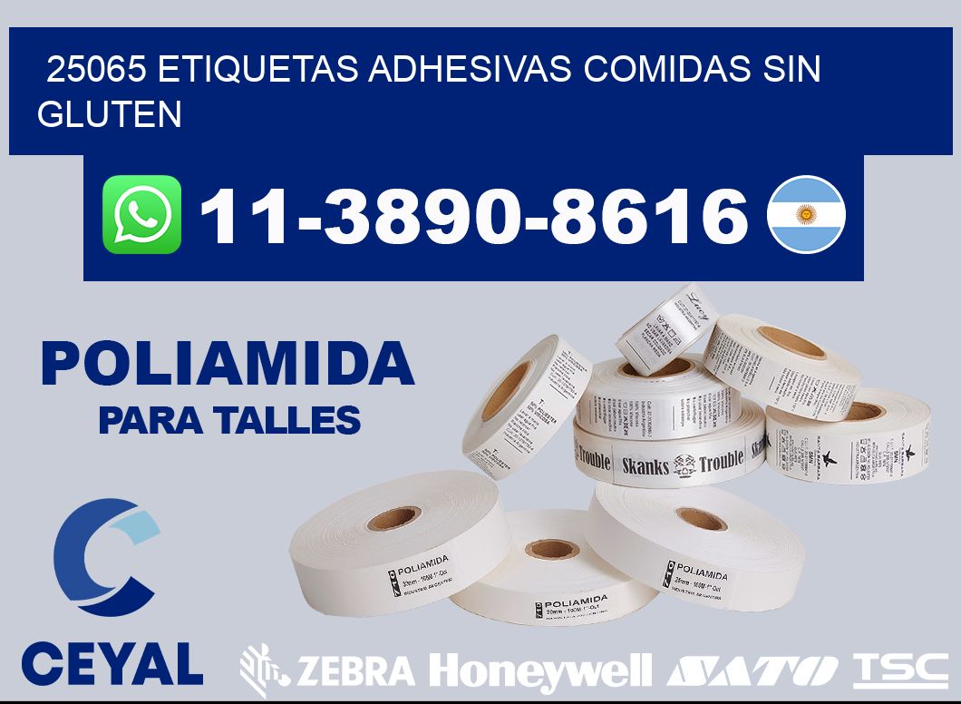 25065 etiquetas adhesivas comidas sin gluten