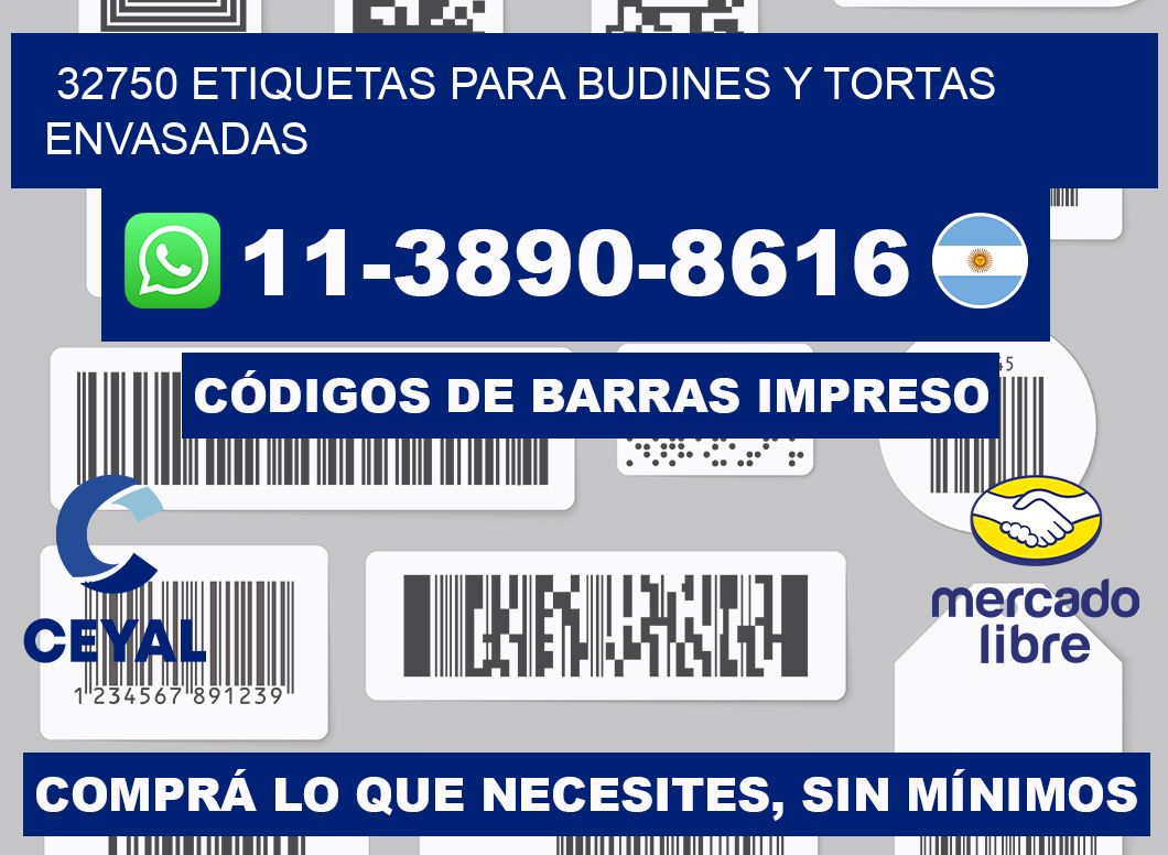 32750 etiquetas para budines y tortas envasadas