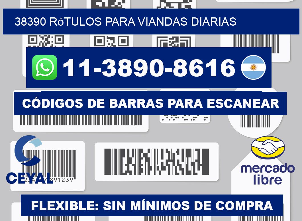 38390 rótulos para viandas diarias
