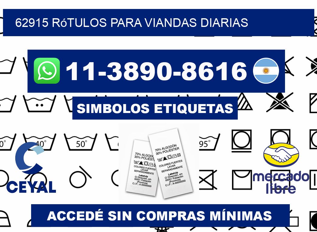62915 rótulos para viandas diarias